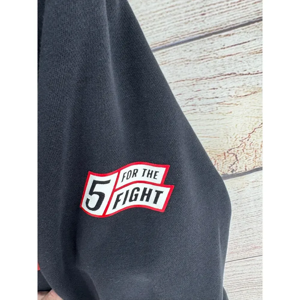 Nike 5 for the Fight Basketball Hoodie Sweatshirt Mens XL‎ Black Swoosh